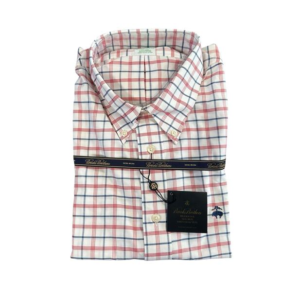 Brooks Brothers Men's Milano Non Iron 100% American Supima Cotton Shirt Size XL - Picture 1 of 6